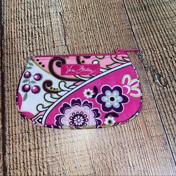 Vera Bradley Clip Zip ID Coin Change Purse Case - Picture 2 of 5